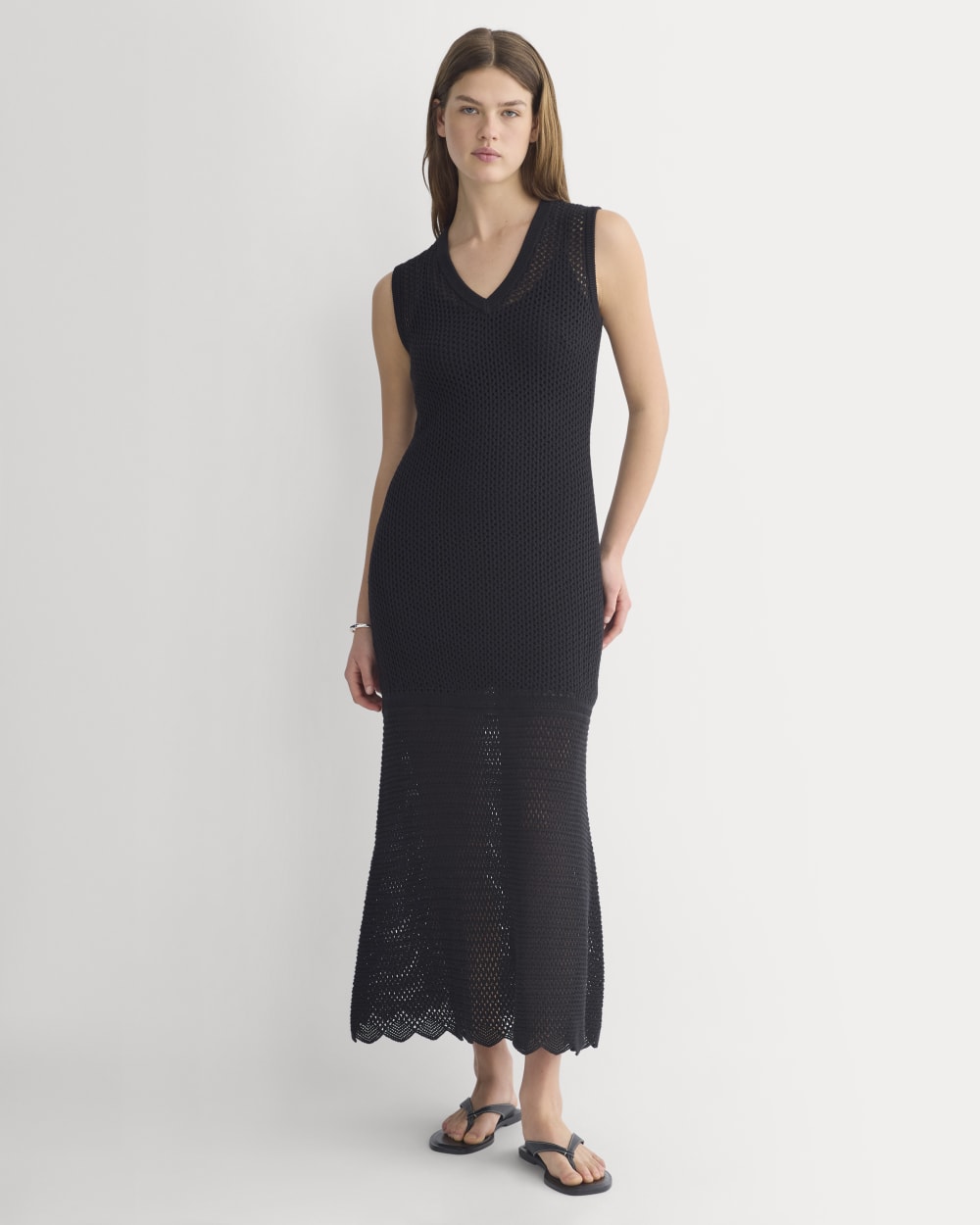 Lace Knit Maxi Sweater Dress