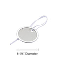 1-1/4 Inch Round Metal Rim Paper Key Tag with String BULK PACK of 100