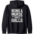 Men's nursing humor, male nurses, professional pride with a playful tone Graphic Hoodie/Graphic T-Shirt - Regular Fit | Soft & Breathable Fabric, Durable Print, Everyday Comfort, Machine Washable, humorous and bold typography with medical symbols casual