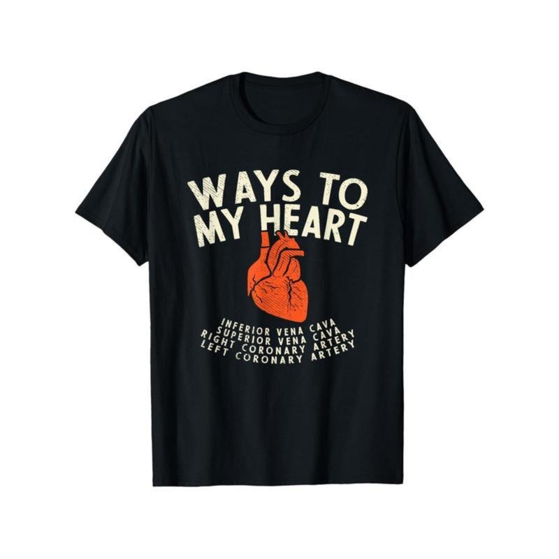 Men's Vintage Cardiology Nurse T-Shirt 100% Cotton Short Sleeve Round Neck Tee with Heart Anatomy Design Machine Washable Regular Fit for All Seasons Medical Staff Apparel Vintage Style Shirt Smooth Fabric Menswear Top Tropical