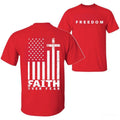 October 14th Red T-Shirt, Remembrance Ceremony Honoring Shirt, In October We Wear Red Birthday, CJK Day Tee, C.K. Birthday, Faith Over Fear Distressed American Flag, American Pride Faith, Christian Graphic Jesus Shirt for Men And Women