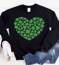 Shamrock Heart - St. Patrick's Day Cute Fun Sweet Sweatshirt
