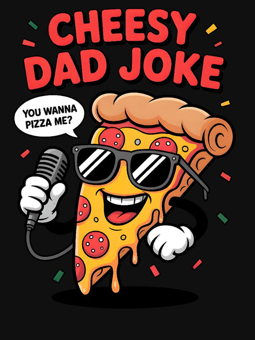 Cheesy Dad Joke Slice of Pizza by box-artshop Unisex T-shirt, Sweatshirt, Hoodie, Long Sleeve Tee
