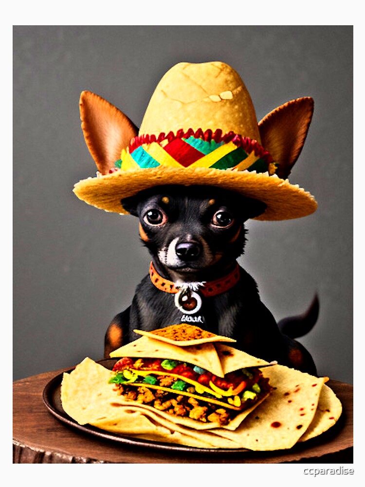Cute Colorful Chihuahua Taco Bell Dog by Earth Nature Creations Unisex T-shirt, Sweatshirt, Hoodie, Long Sleeve Tee