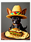 Cute Colorful Chihuahua Taco Bell Dog by Earth Nature Creations Unisex T-shirt, Sweatshirt, Hoodie, Long Sleeve Tee