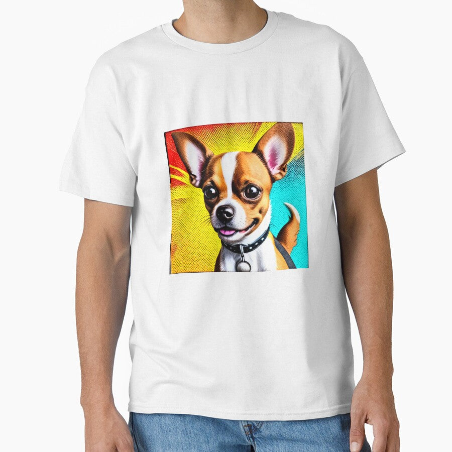 Cute Colorful Chihuahua Dog by Earth Nature Creations Unisex T-shirt, Sweatshirt, Hoodie, Long Sleeve Tee