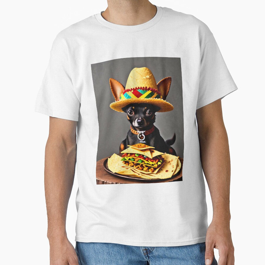 Cute Colorful Chihuahua Taco Bell Dog by Earth Nature Creations Unisex T-shirt, Sweatshirt, Hoodie, Long Sleeve Tee