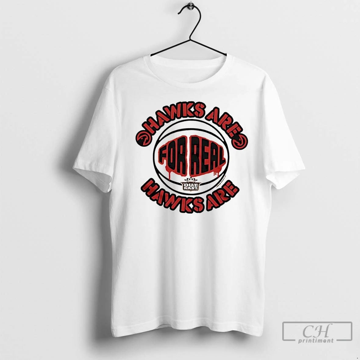 Classic Outkast X Atlanta Hawks Hawks Are For Real Graphic Unisex T-shirt, Sweatshirt, Hoodie, Long Sleeve Tee